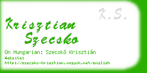 krisztian szecsko business card